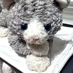 🐾 Vintage Rare 1990's GUND Bootsie the Cat (Gray and White Plush Toy) 🐾
